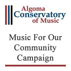 Miramar launches Music For Our Community website for the Algoma Conservatory of Music Logo