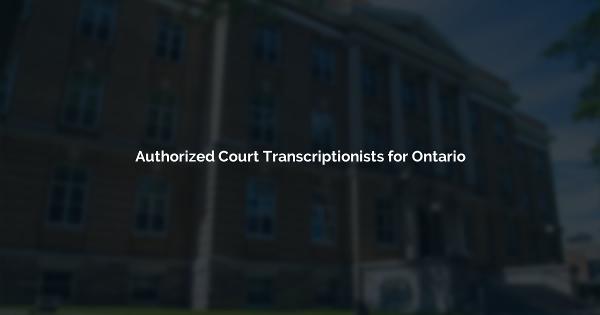 Authorized Court Transcriptionists for Ontario Website Development Logo